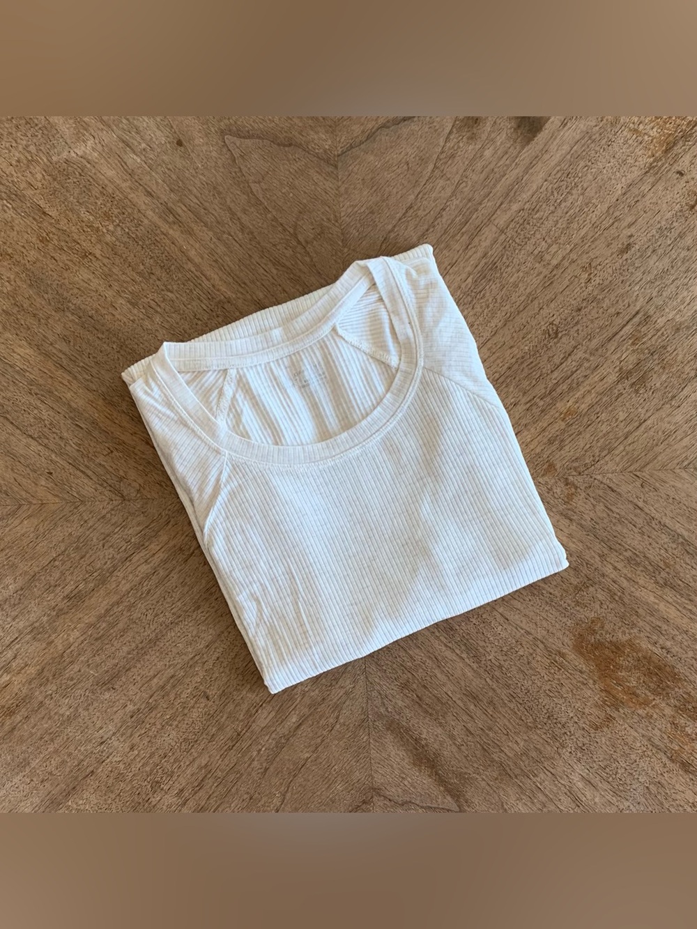 AErie Heather Frost Thumbs Up Ribbed Reglan Long Sleeve T-Shirt